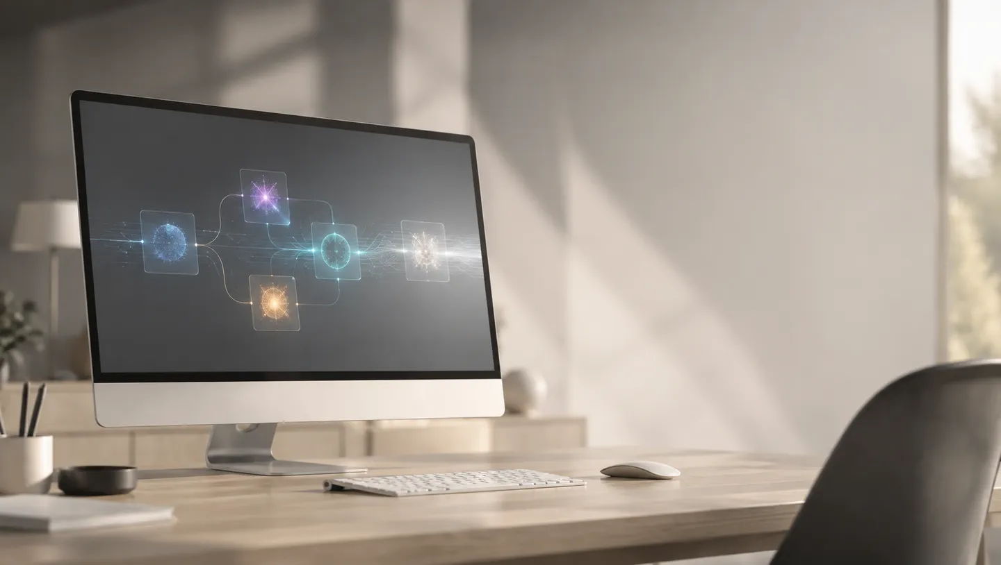 展示多個 AI 模型節點的專業影片工作流界面。