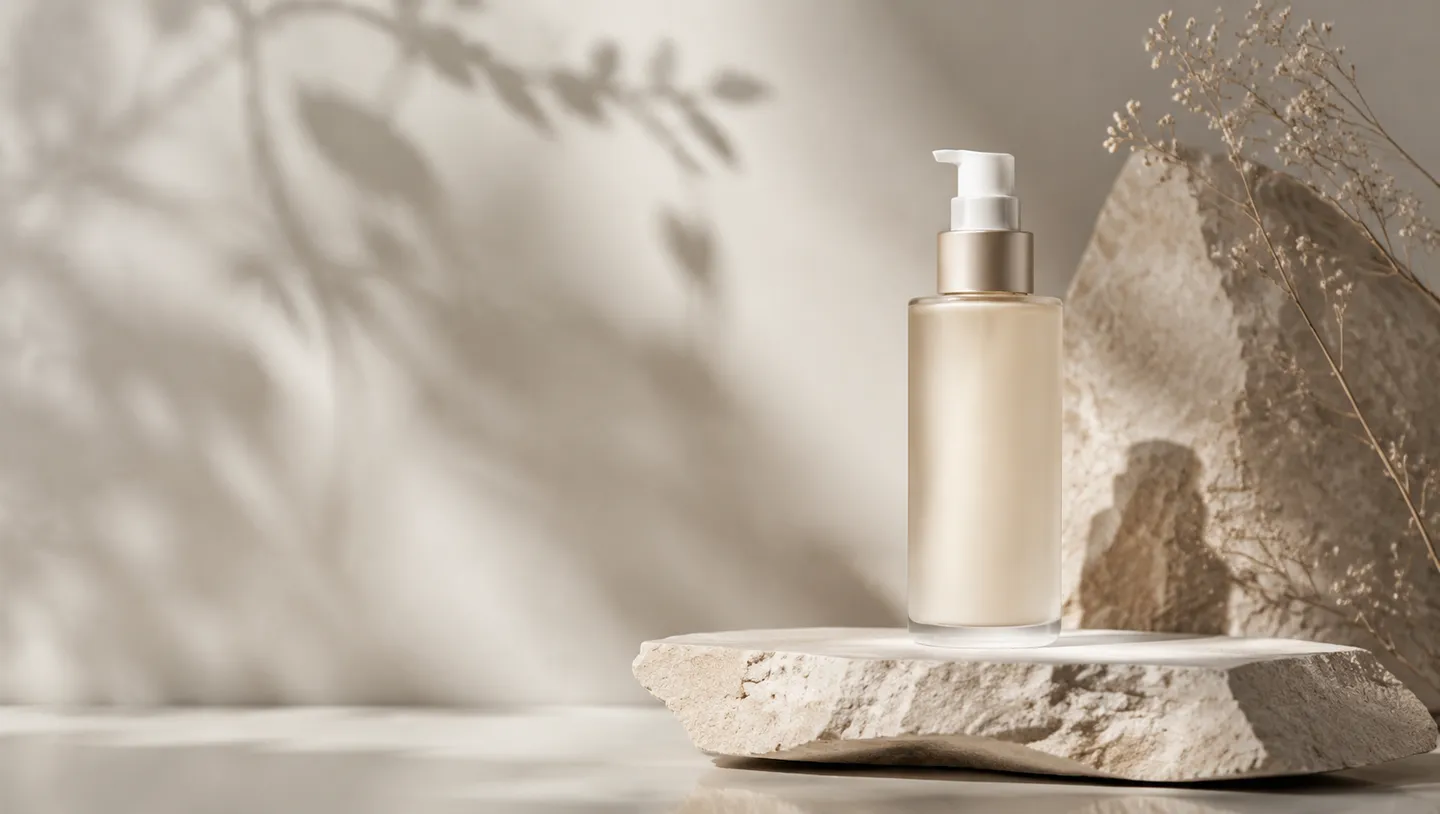 Professional AI-generated product photography on a minimalist pedestal